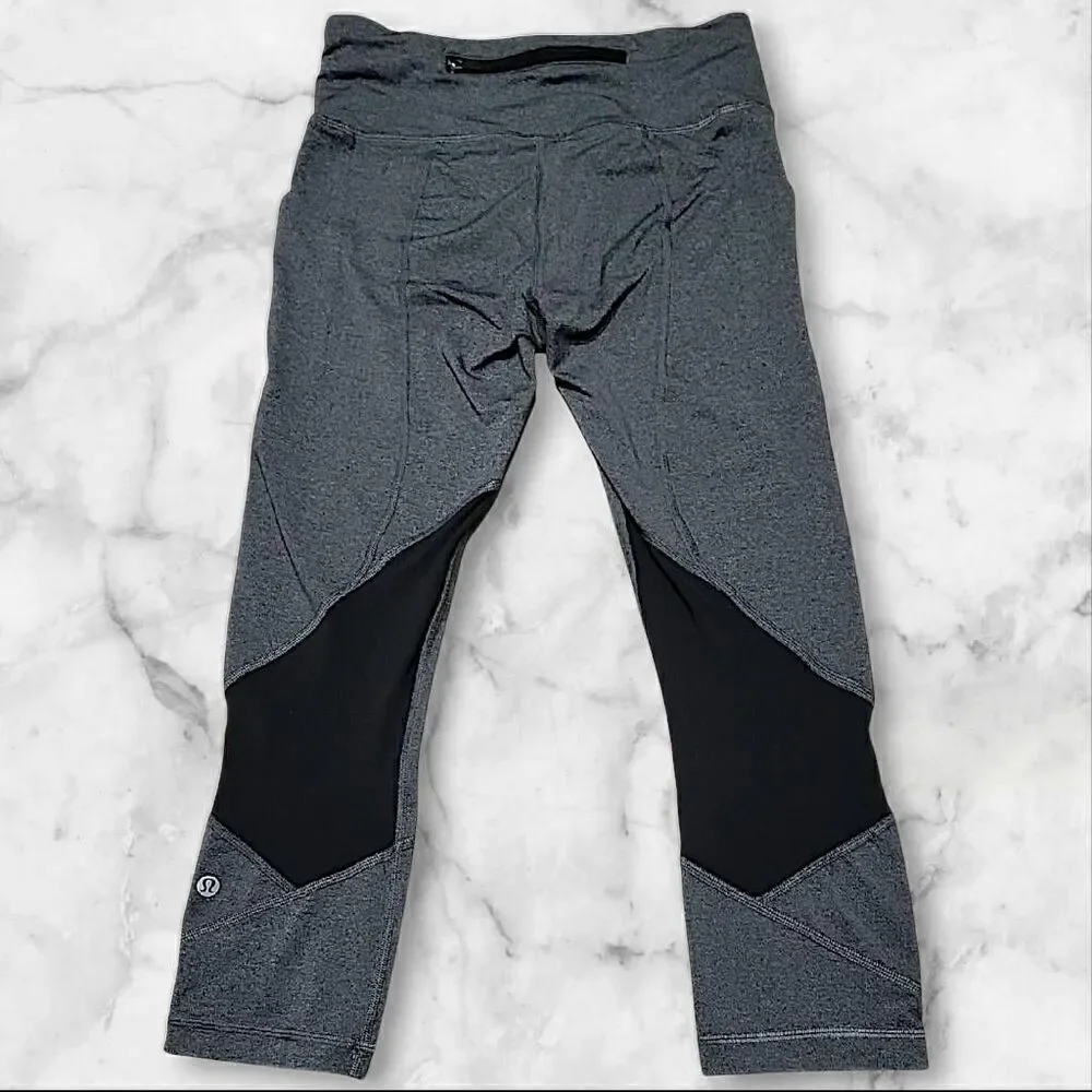 Lululemon Size 6 Pace Rival Gray & Black